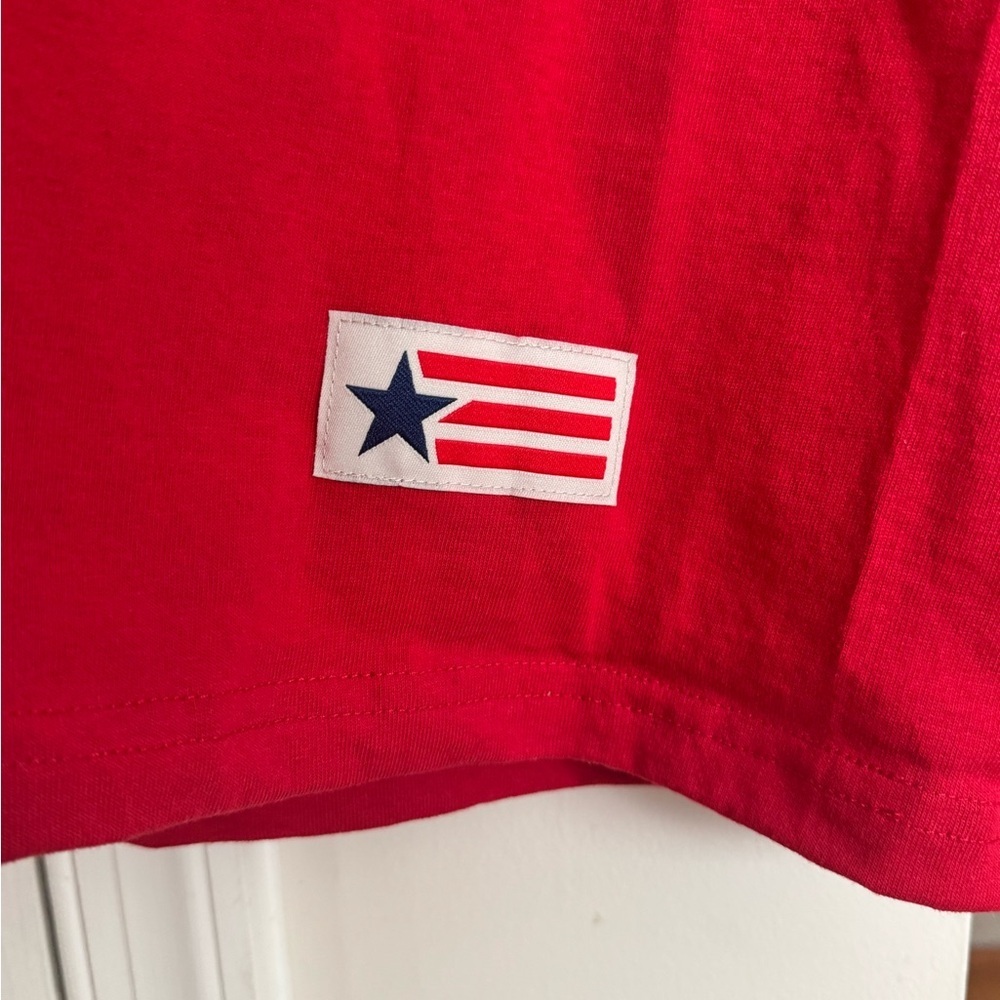 American Giant Unisex USA Tee Shirt Men's XL Red "AMERICAN MADE"  Premium Cotton - Picture 7 of 11